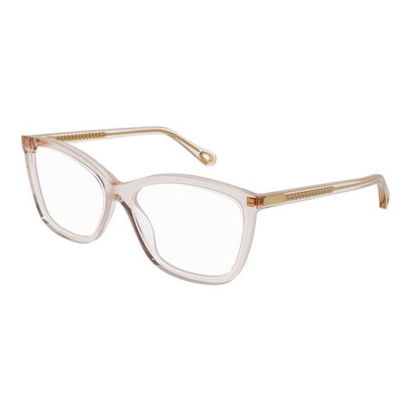 Chloe CH 0118O 003 Transparent Pink Plastic Cat-Eye...